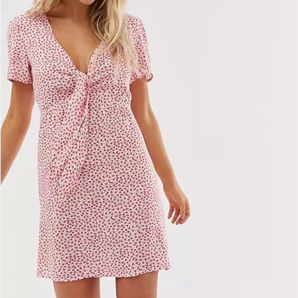 Women's Red and White Dress